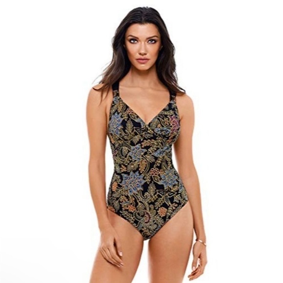 Amoressa Horizon Strappy One Piece Swimsuit Size 6 - Picture 1 of 10